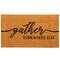 Fall Welcome Mat for Front Porch, Outdoor Thanksgiving Door Mat, Gather Somewhere Else (17 x 30 In)